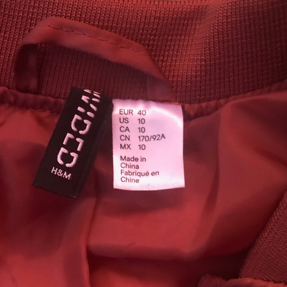 H&M Silky Rose Bomber Jacket - Picture 3 of 3